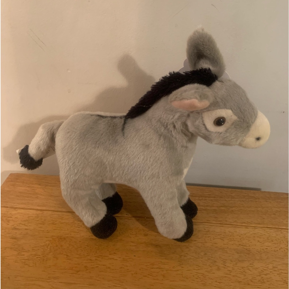 ANIMAL ALLEY 10” 2017 Toys R Us GRAY DONKEY PLUSH NWT